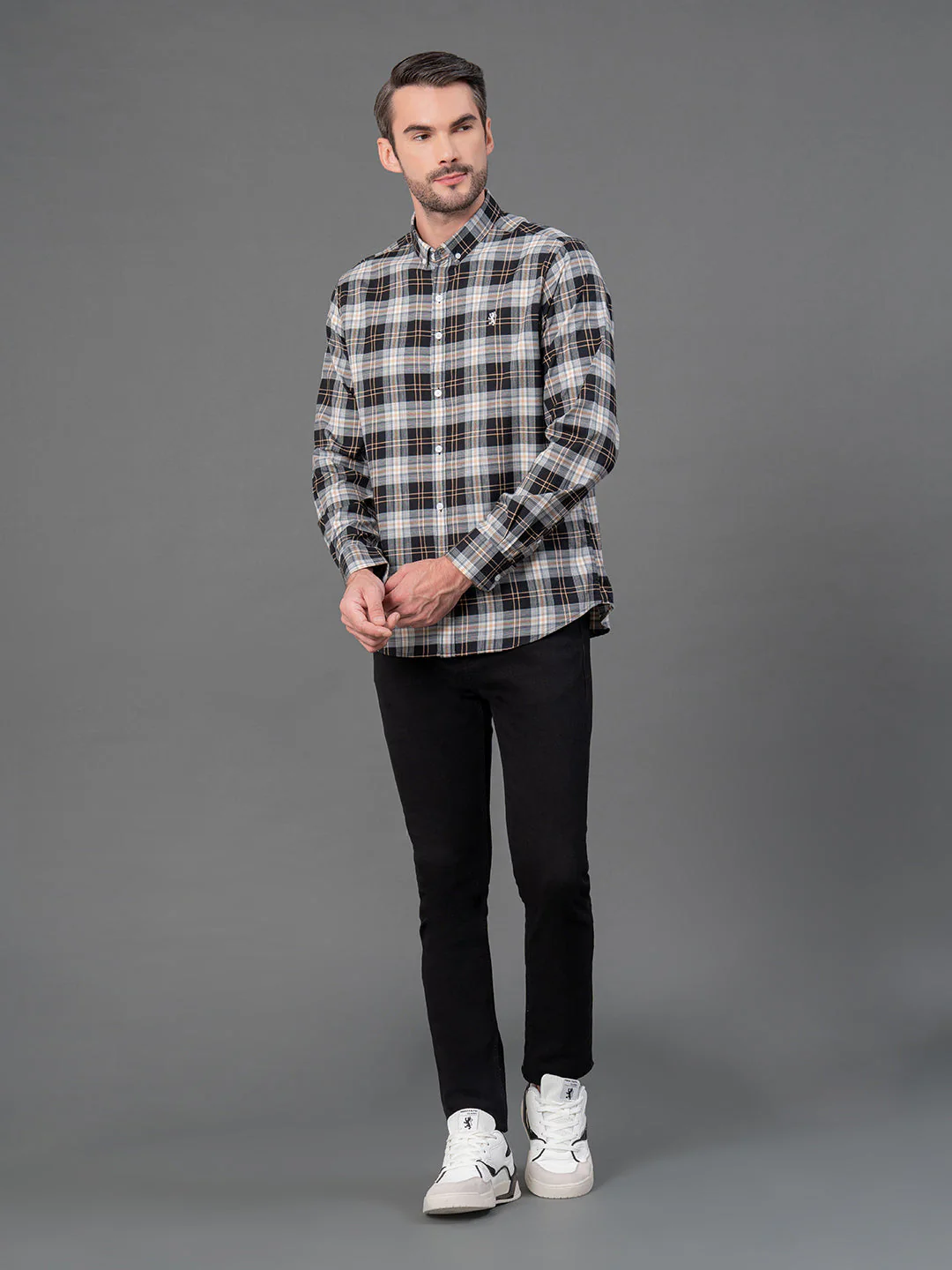 Black Checked Shirt for Men - Image 5