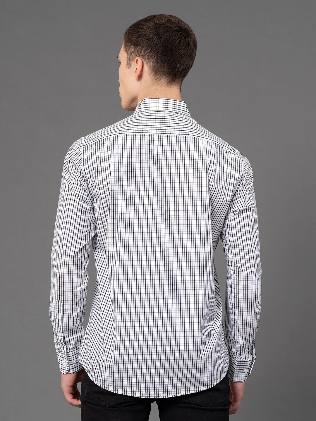 Black Checked Shirt for Men - Image 3