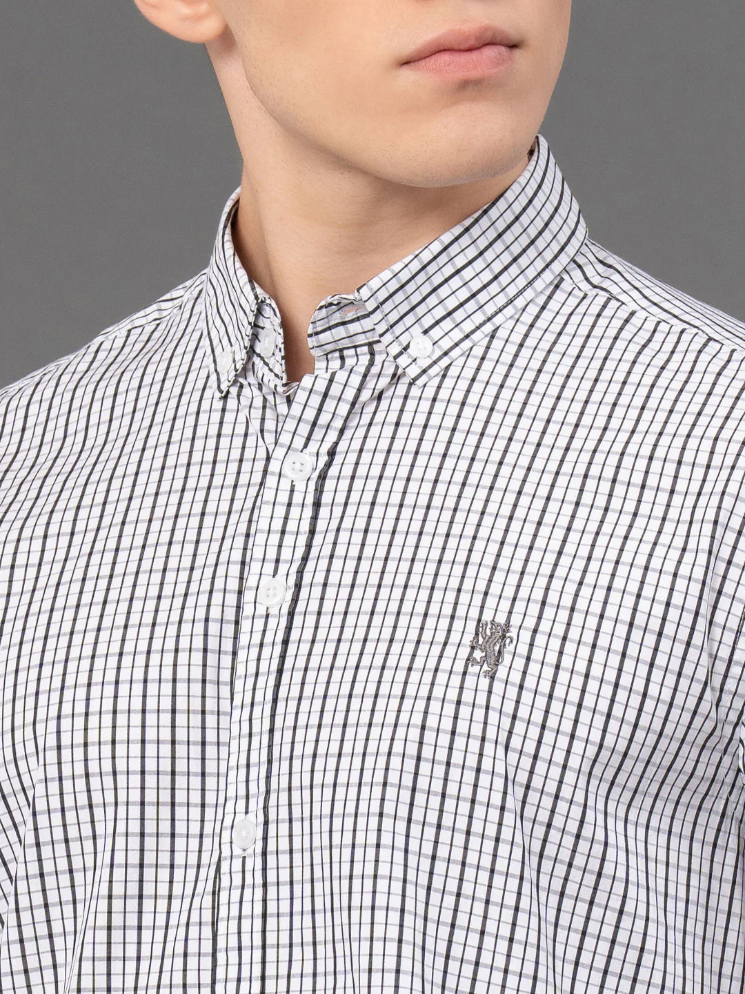 Black Checked Shirt for Men - Image 4