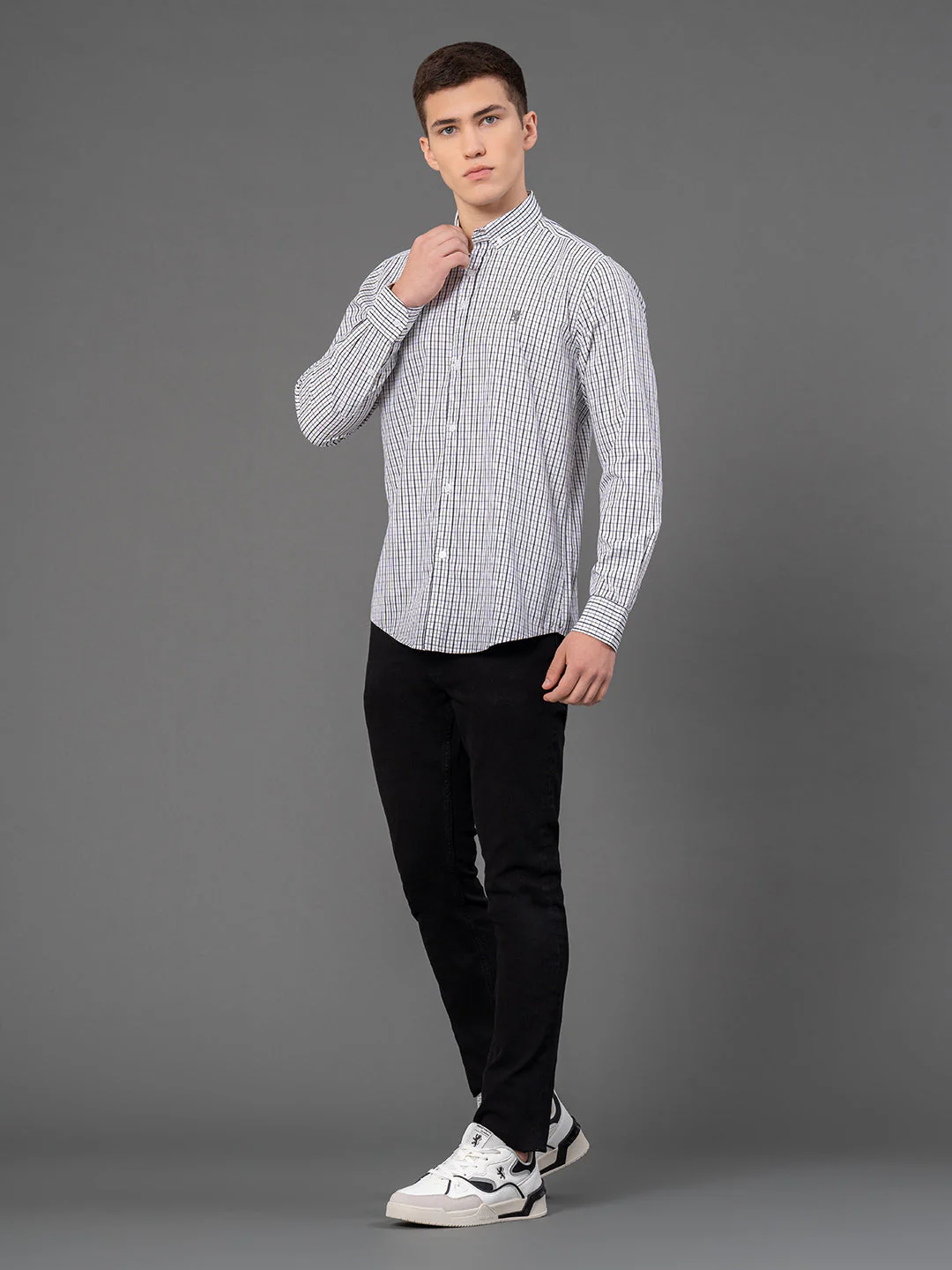 Black Checked Shirt for Men - Image 5