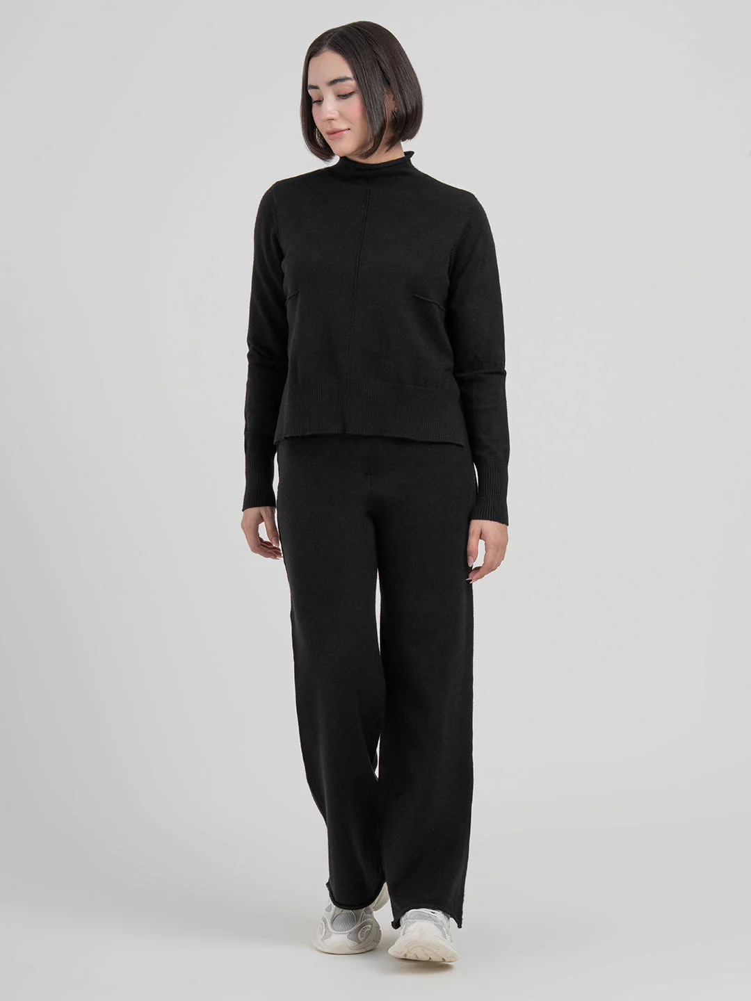 Black Co-Ord Sets Women | Full-Length Winter Knit Set - Image 8