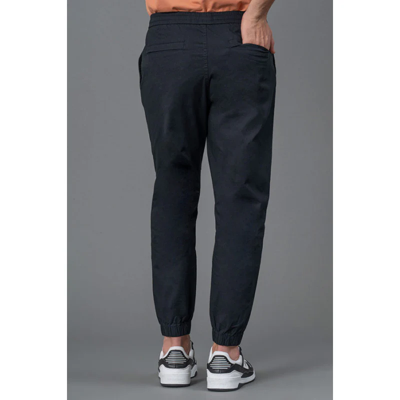 Black Cotton Joggers for Men - Image 3