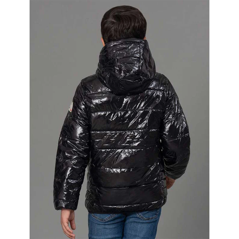 Black Glossy Jacket for Boys - Image 3