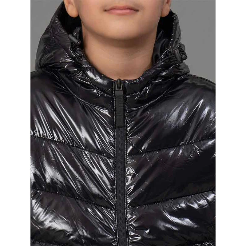 Black Glossy Jacket for Boys - Image 4