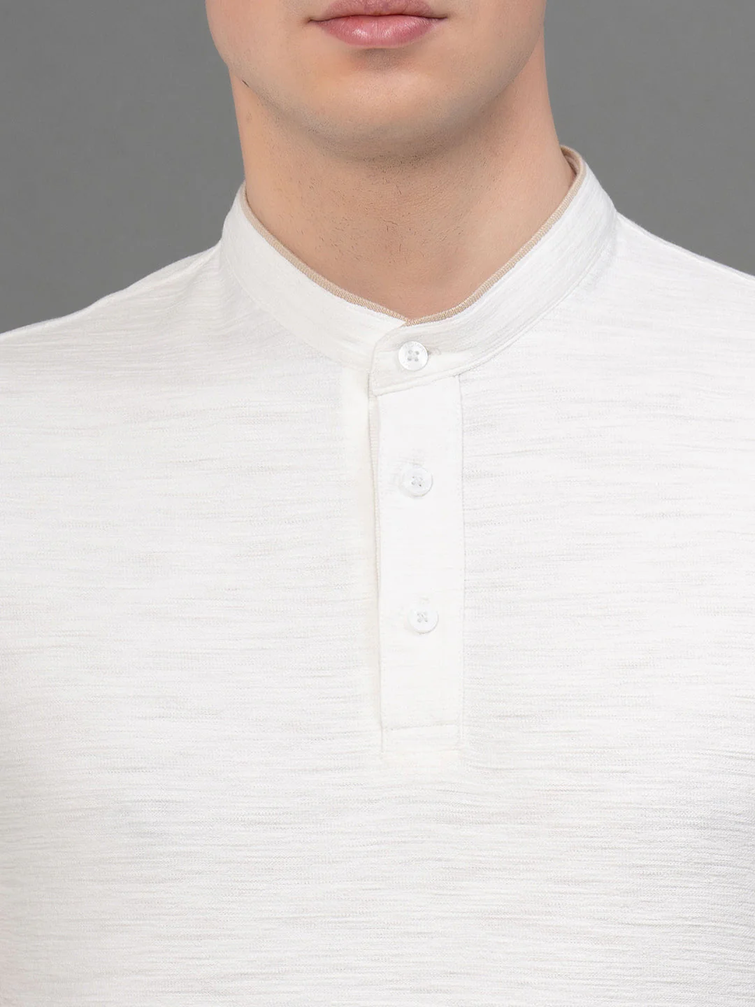 Black Henley T-Shirt for Men - Image 4