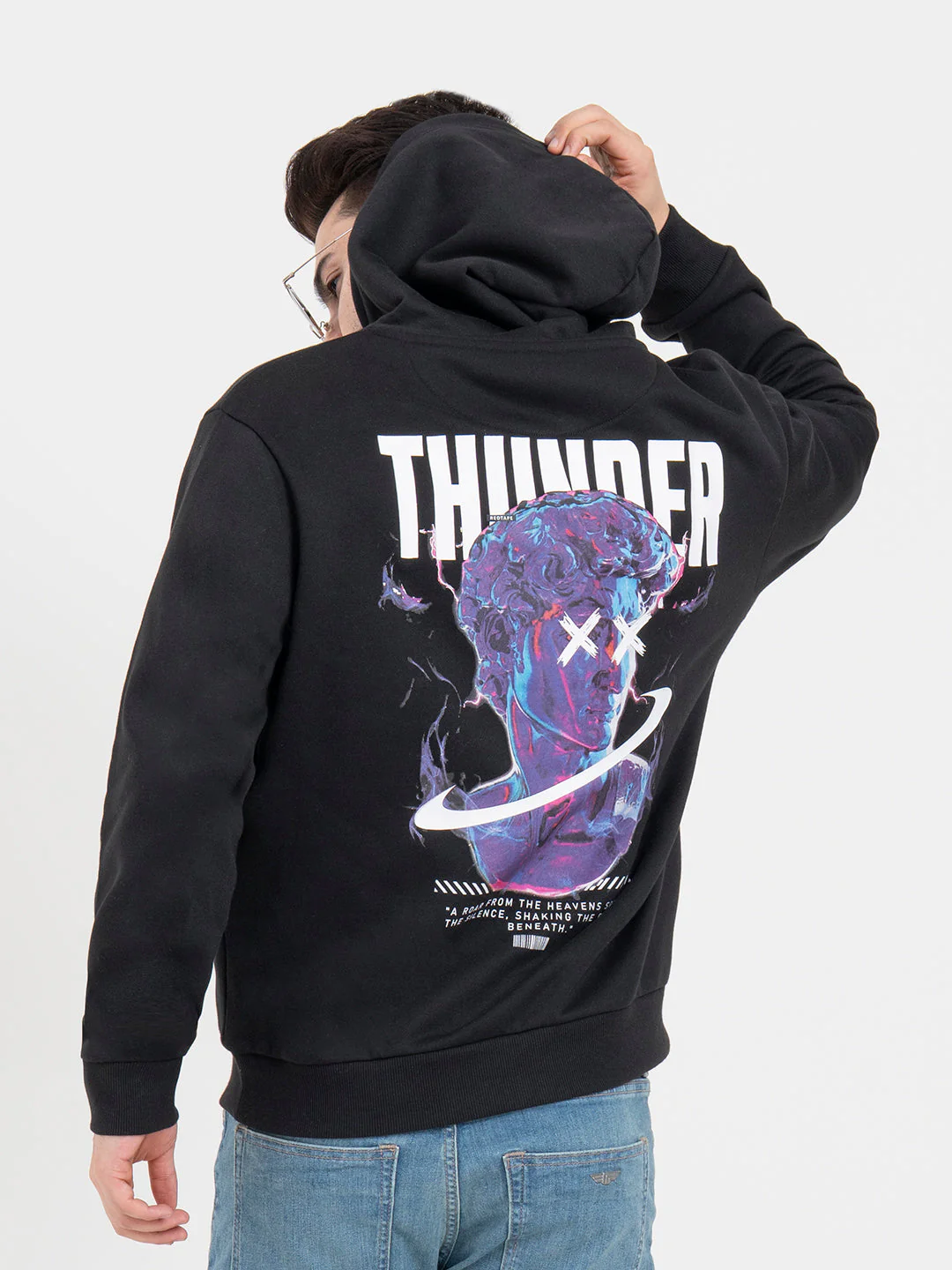 Black Hoodies for Men | Graphic Hoodie with Everyday Comfort - Image 4