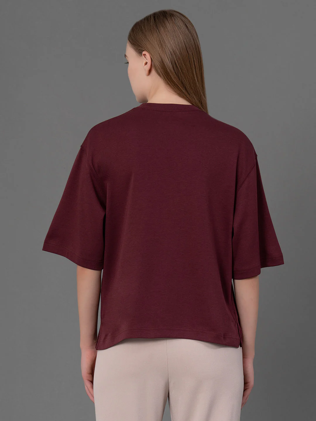 Wine Oversized T-Shirt for Women - Image 3