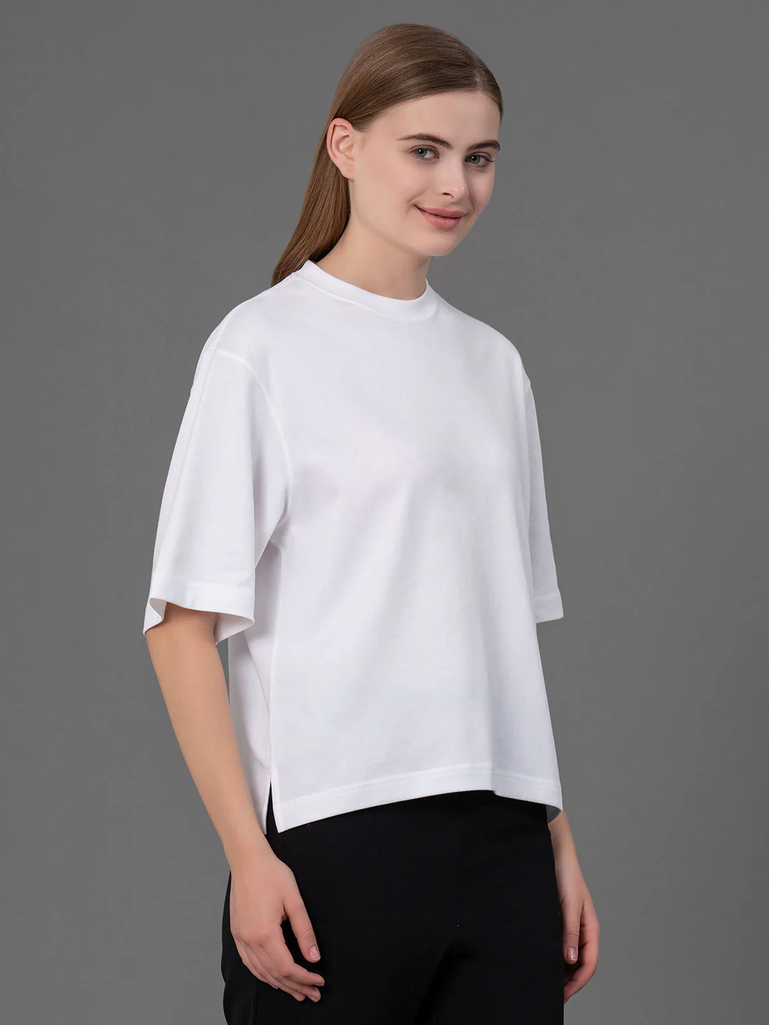 White Oversized T-Shirt for Women - Image 2