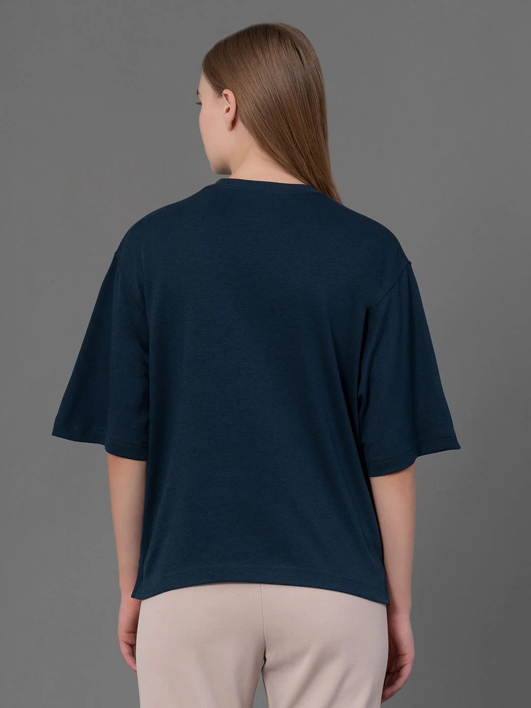 Midnight Blue Oversized T-Shirt for Women - Image 3