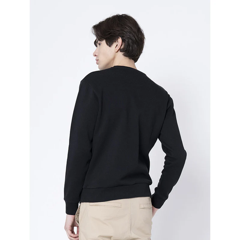 Black Round Neck Sweatshirt for Men - Image 3