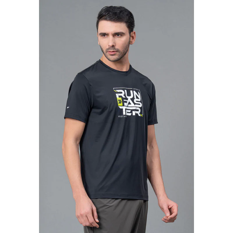 Black Sports T-Shirt for Men - Image 2
