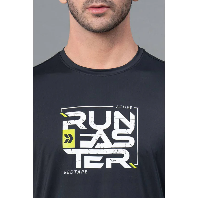 Black Sports T-Shirt for Men - Image 4