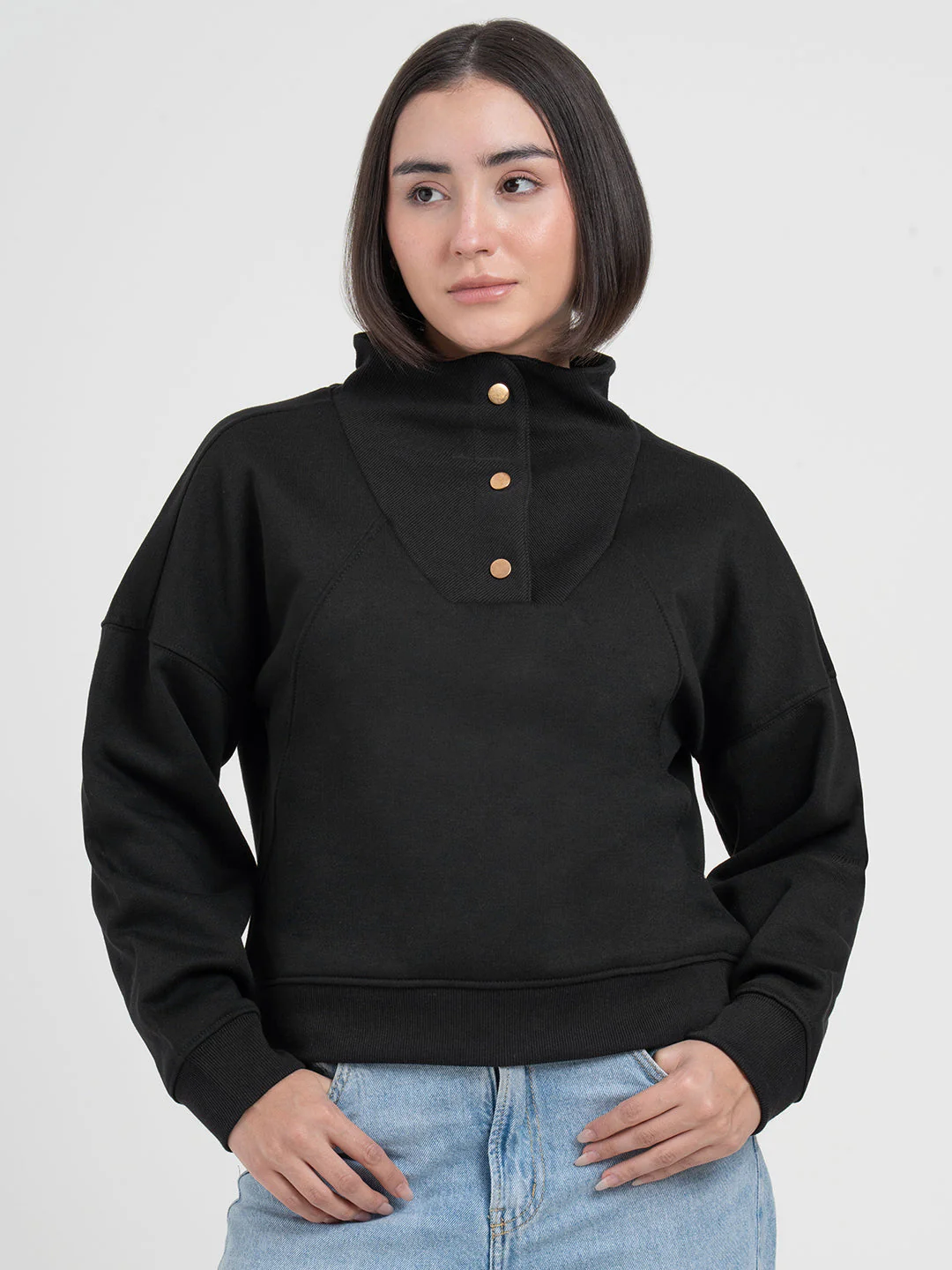 Black Sweatshirt for Women | Style for Elevated Casual Comfort - Image 3