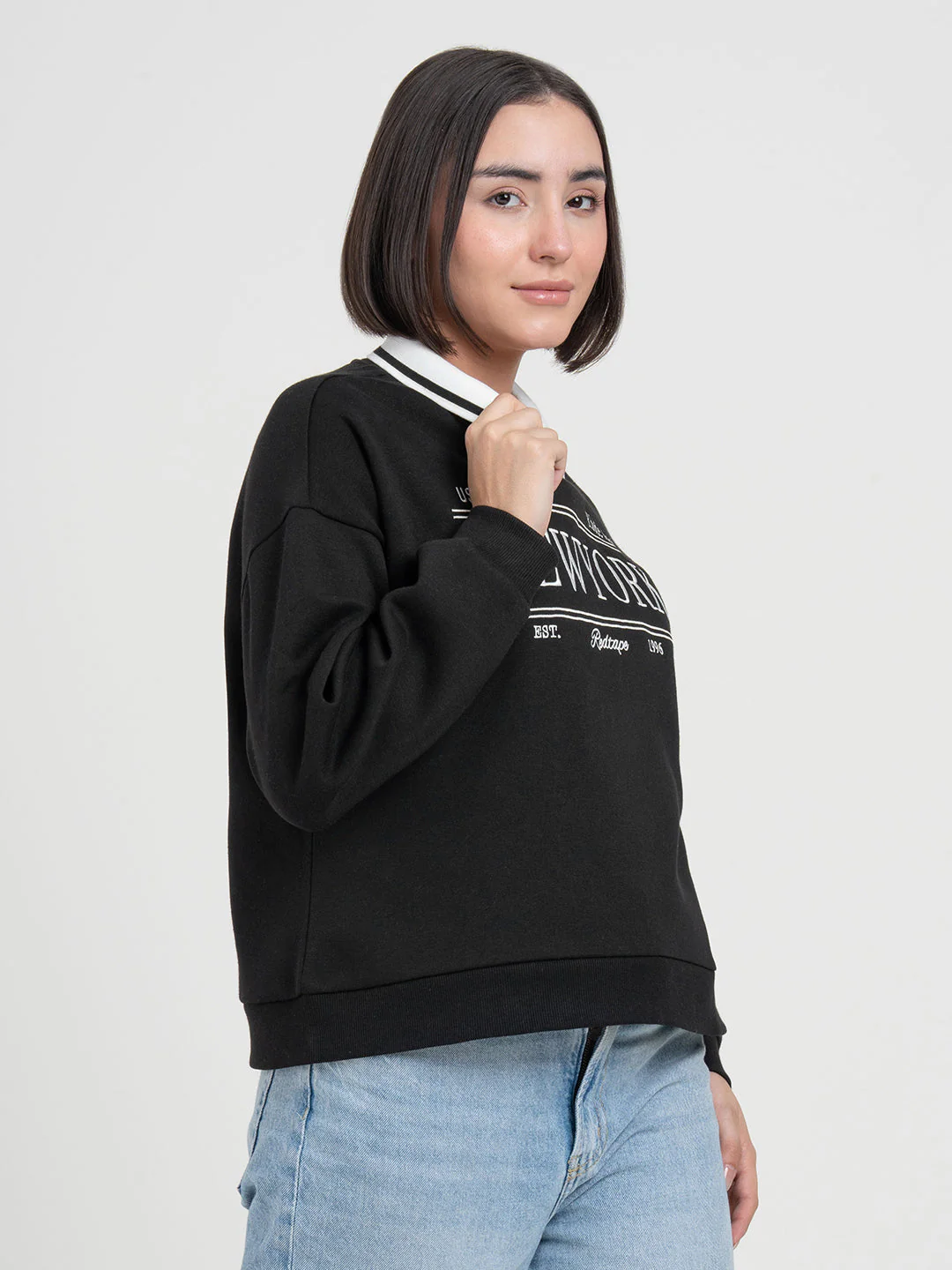 Black Sweatshirt for Women | Sweatshirt for Chic Daily Fashion - Image 7