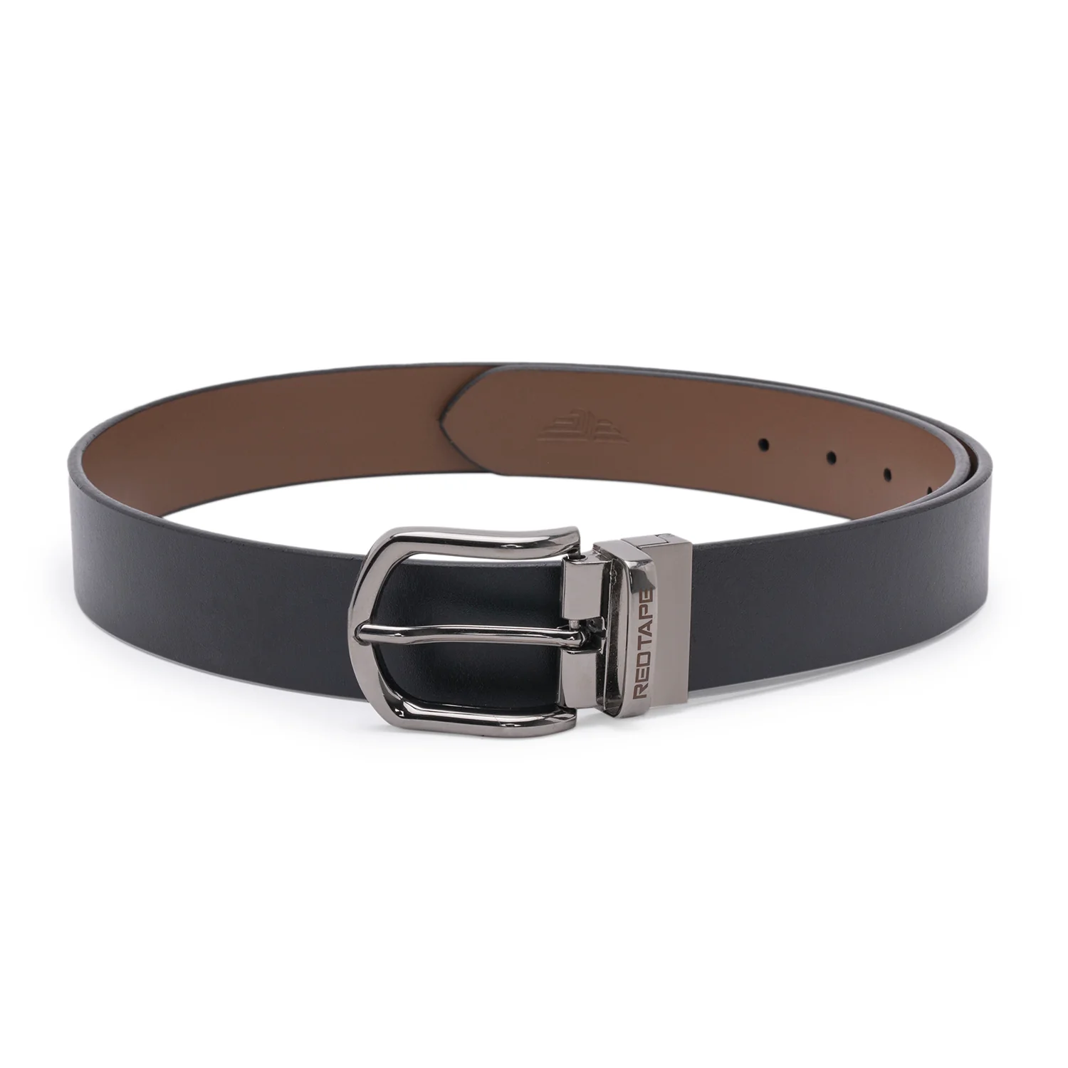 Black Tan Formal leather Belt for Men | Durable Leather Belt | Solid Leather Belt | Reversible - Image 4