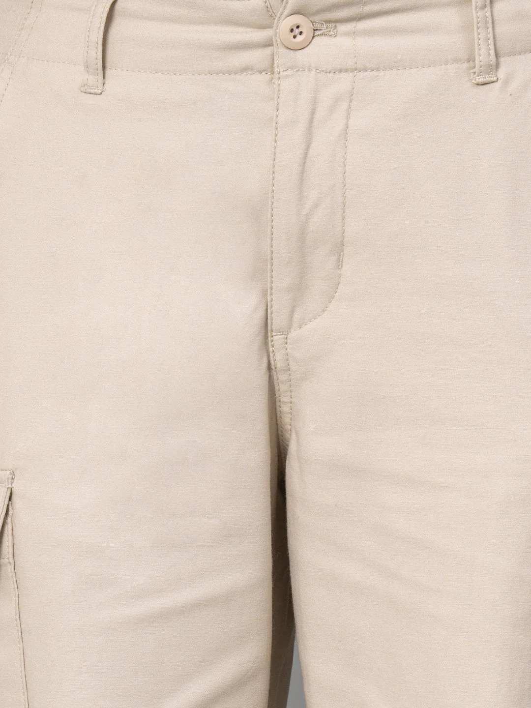 Beige Wide Leg Cargo for Women - Image 4