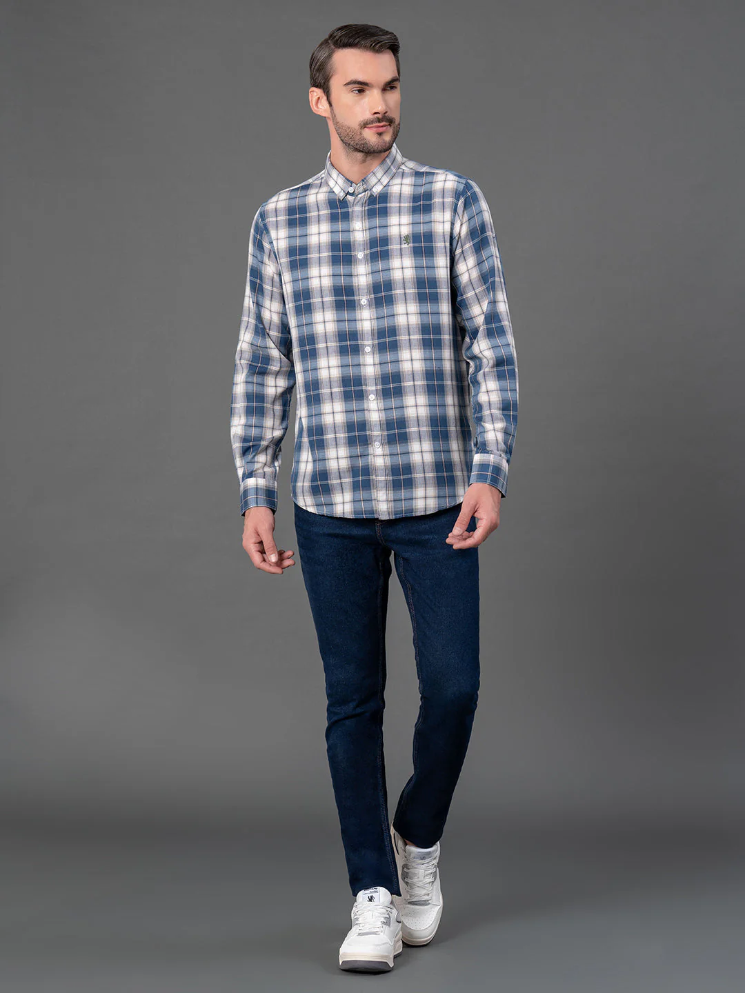 Blue Checked Shirt for Men - Image 5