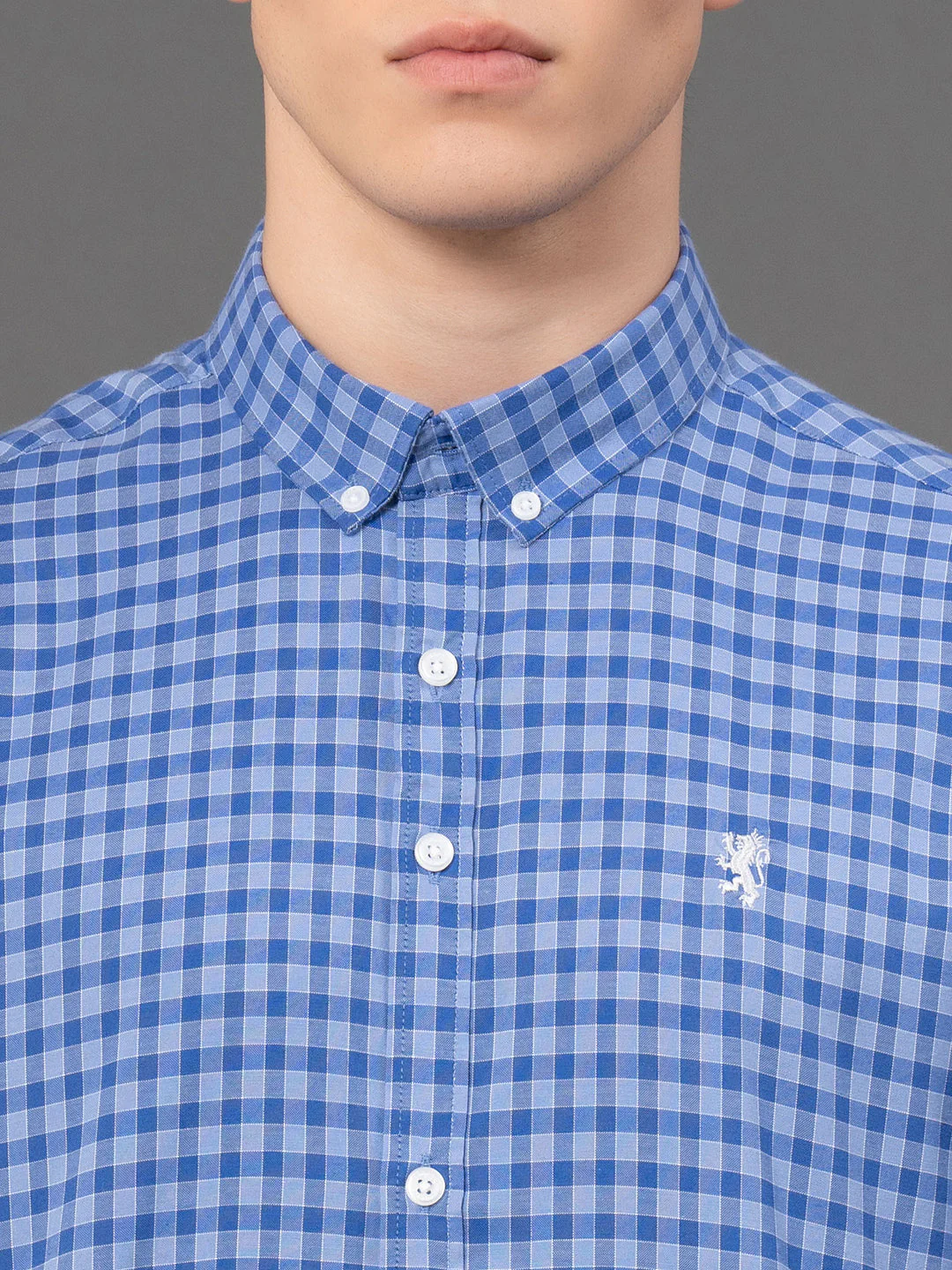 Blue Checked Shirt for Men - Image 4