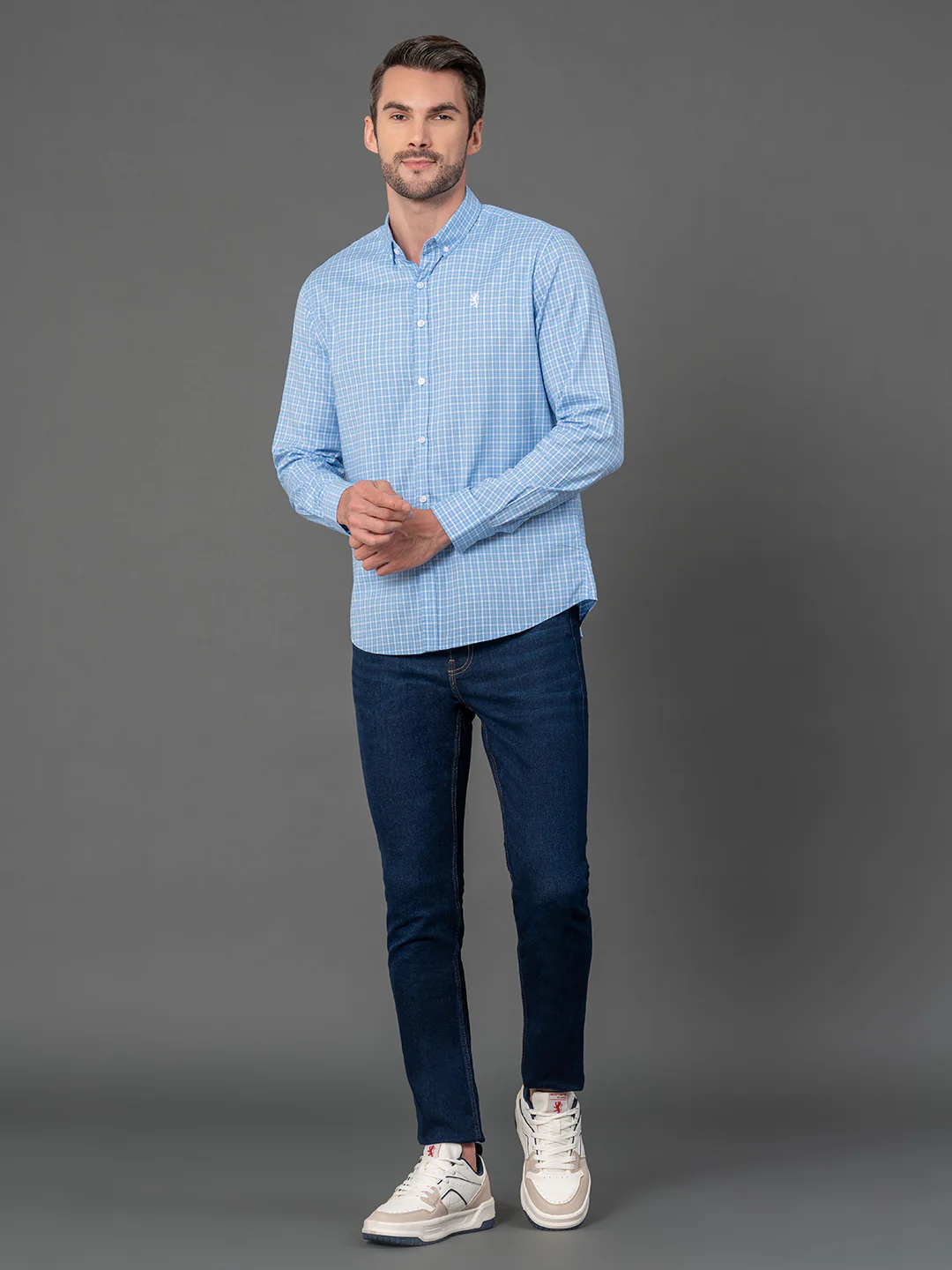 Blue Checked Shirt for Men - Image 5