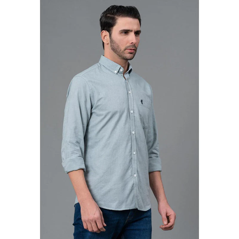 Blue Cotton Shirt for Men - Image 2
