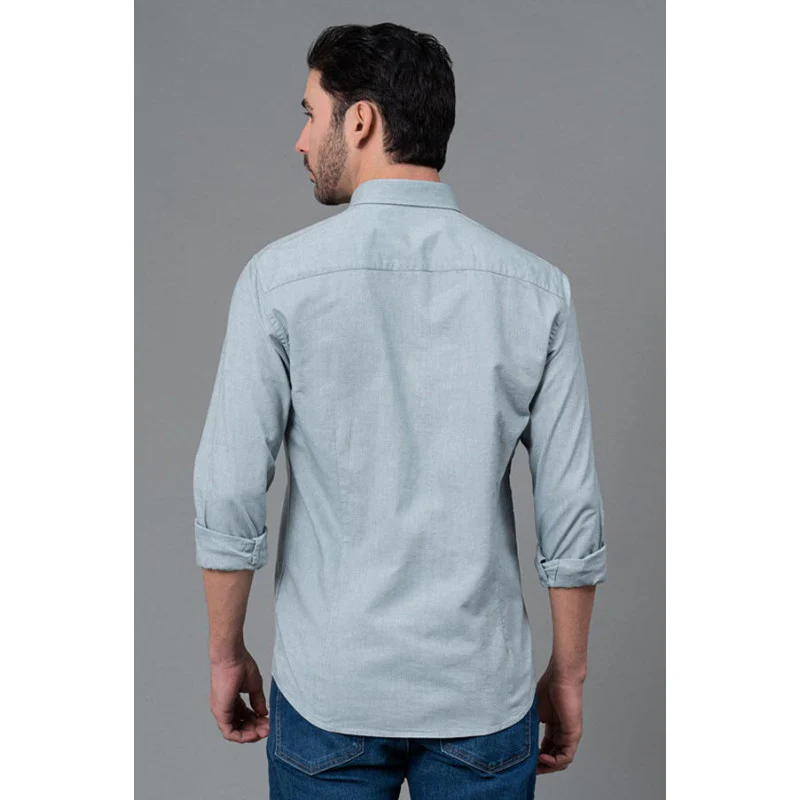 Blue Cotton Shirt for Men - Image 3