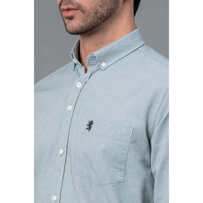 Blue Cotton Shirt for Men - Image 4