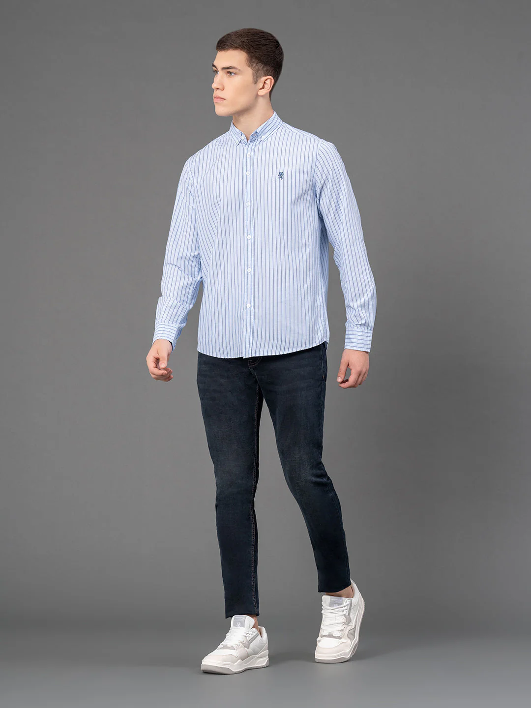Blue Striped Shirt for Men - Image 5