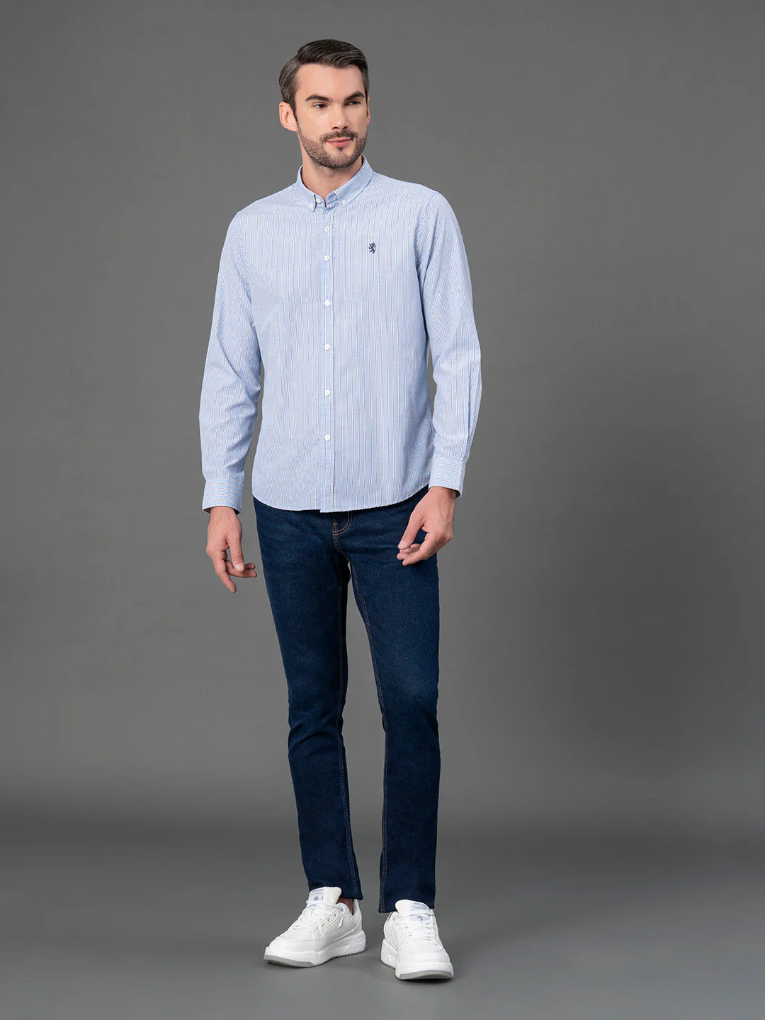 Blue Striped Shirt for Men - Image 5