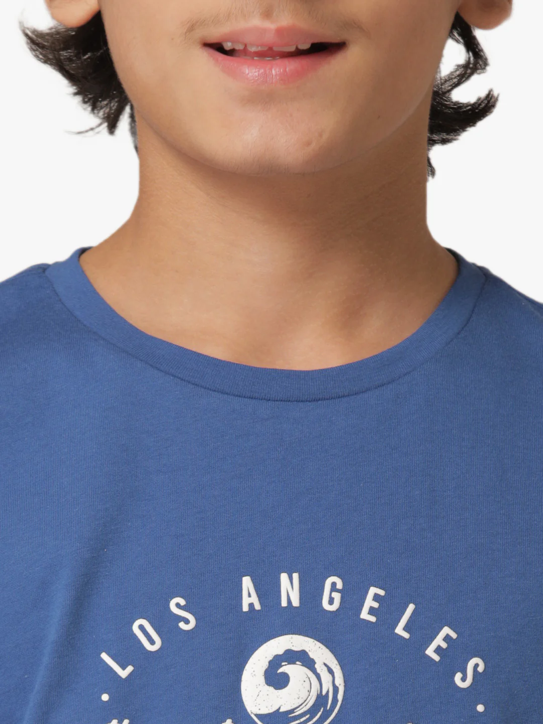 Boy's Blue Round Neck T-Shirt - Image 5