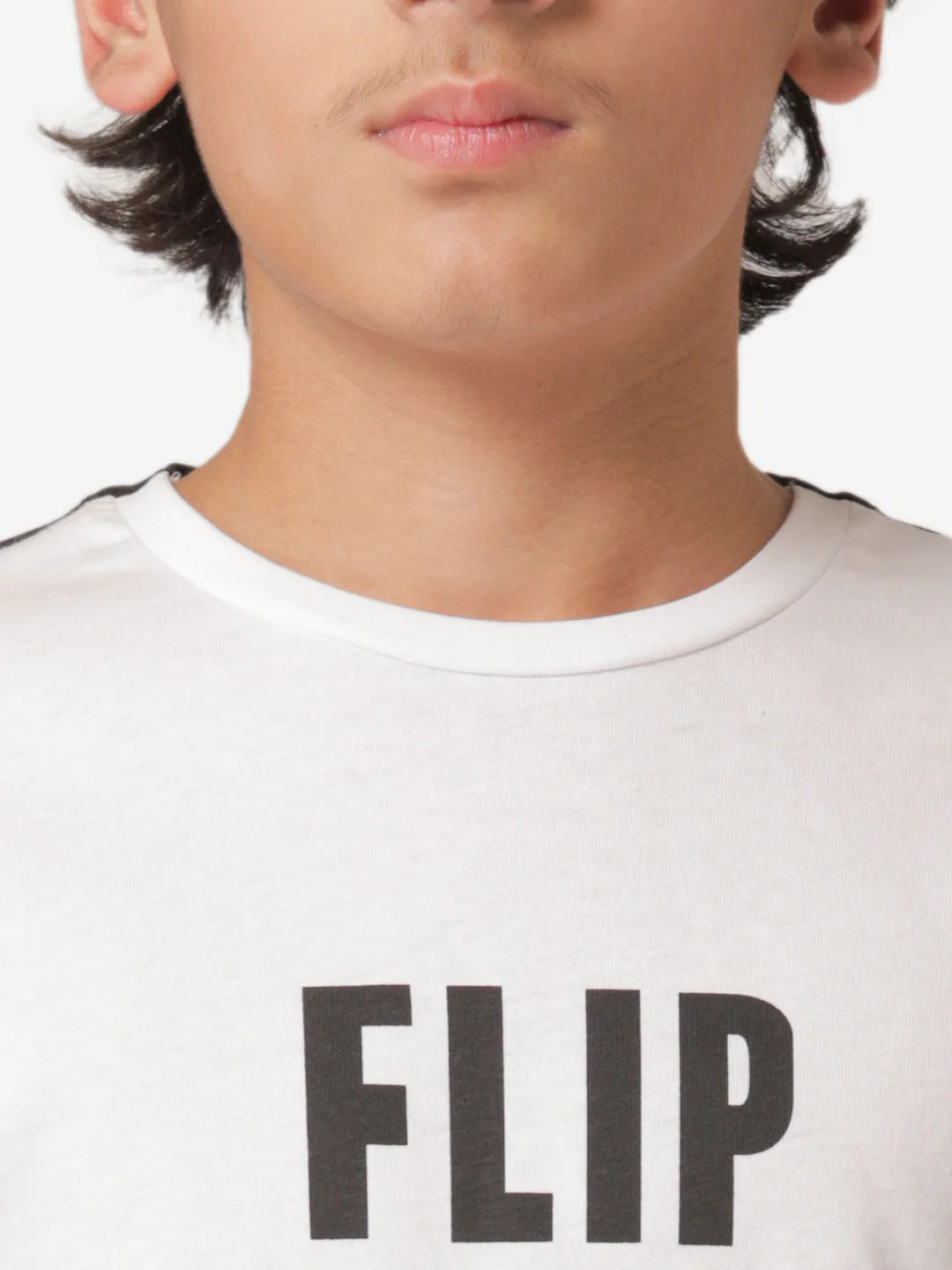 Boy's White Round Neck T-Shirt - Image 5
