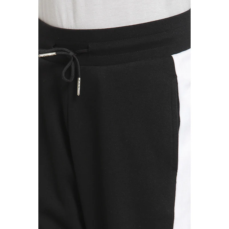 Boys Black Color Block Joggers - Image 4
