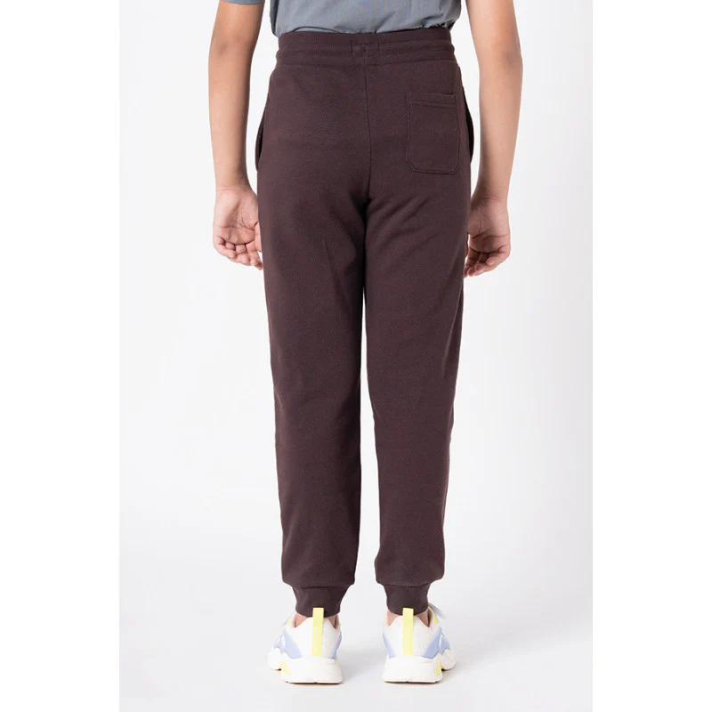 Boy's Brown Solid Jogger - Image 3