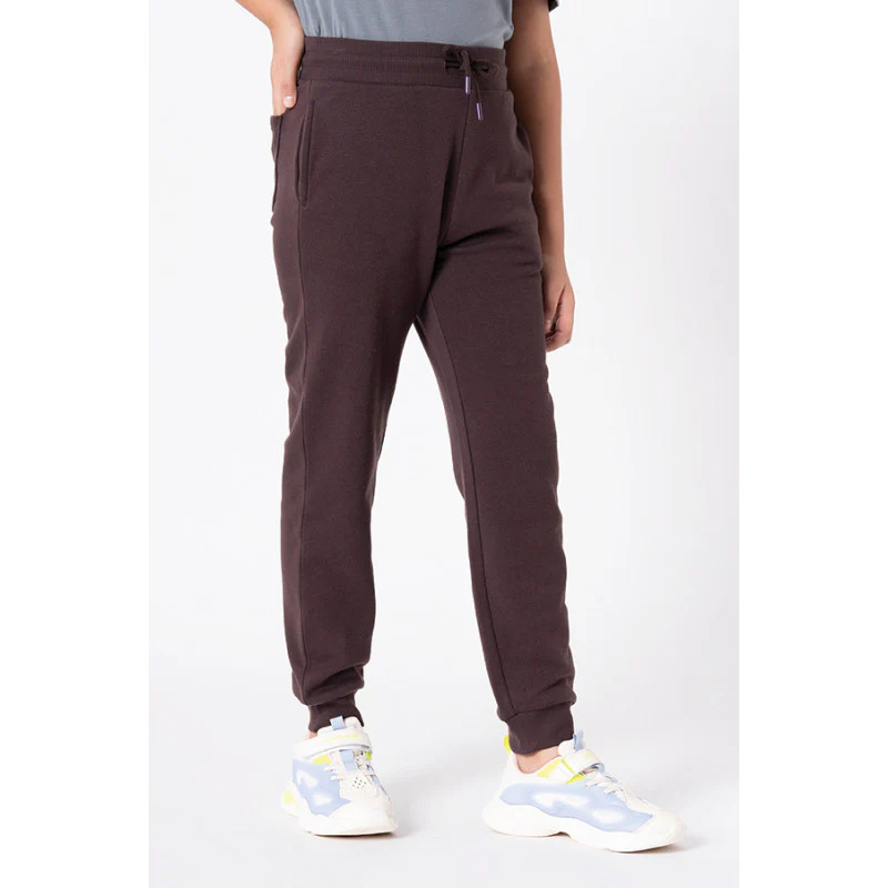 Boy's Brown Solid Jogger - Image 6