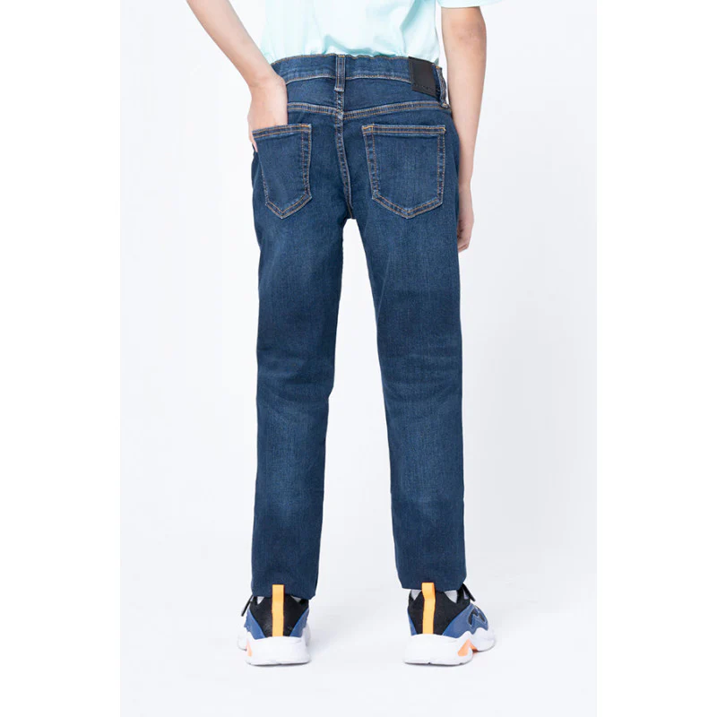 Boys Dark Blue Skinny Jeans - Image 3
