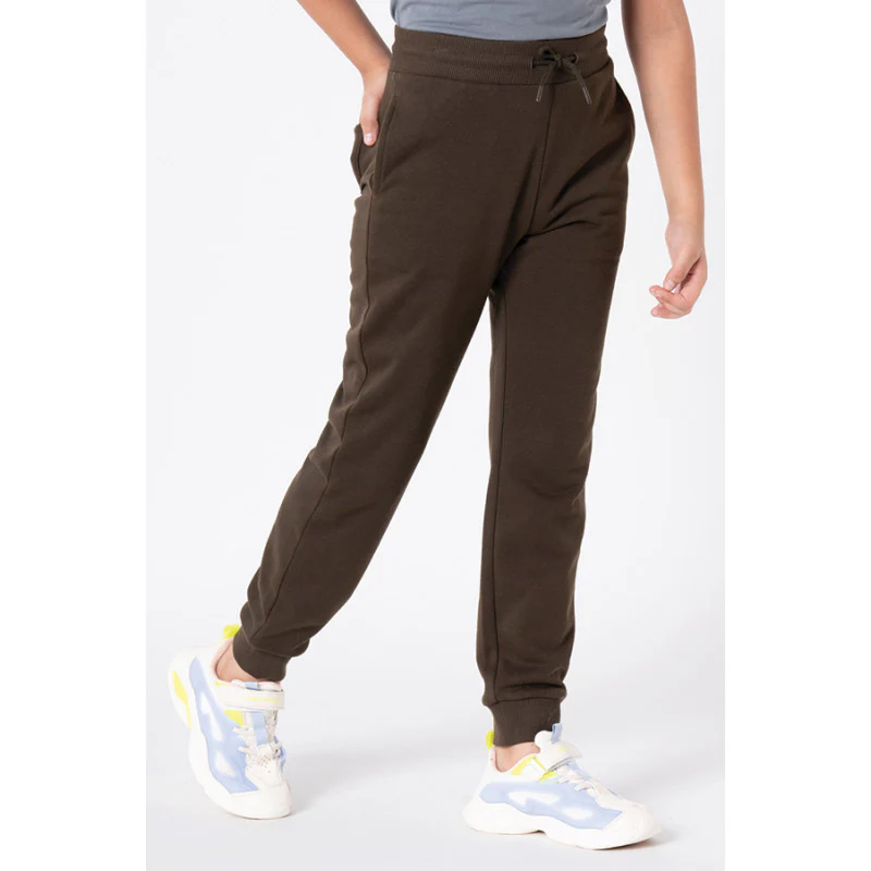 Boy's Dark Olive Solid Jogger - Image 6
