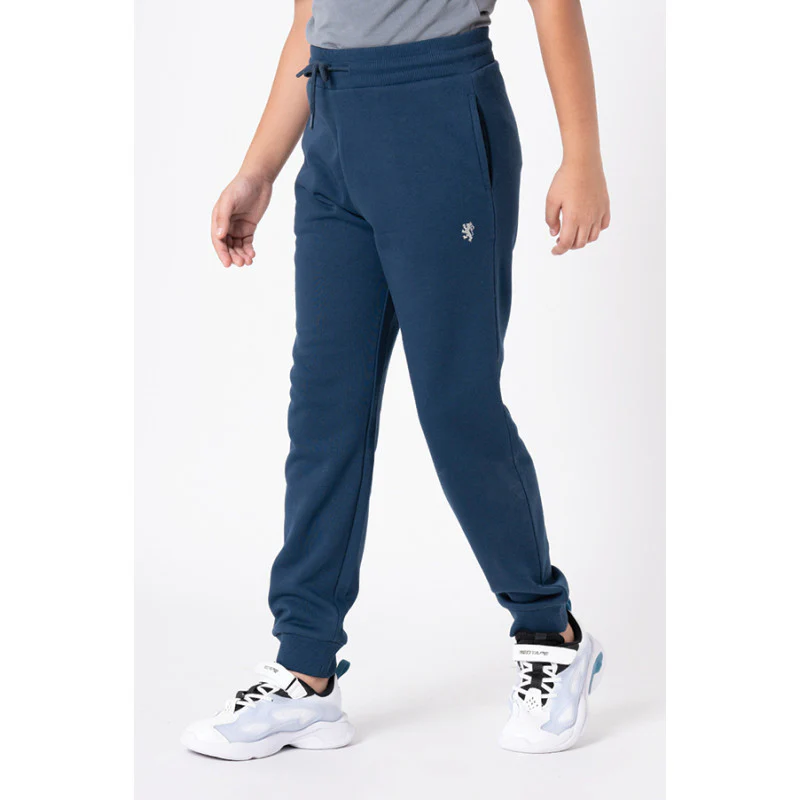 Boy's Deep Blue Solid Jogger - Image 2