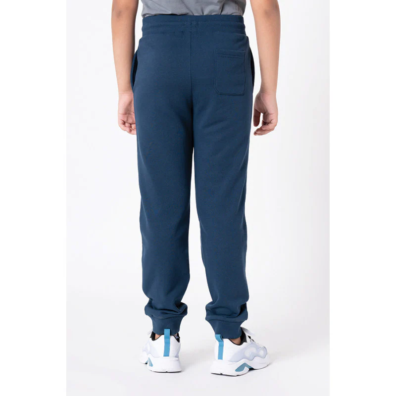 Boy's Deep Blue Solid Jogger - Image 3