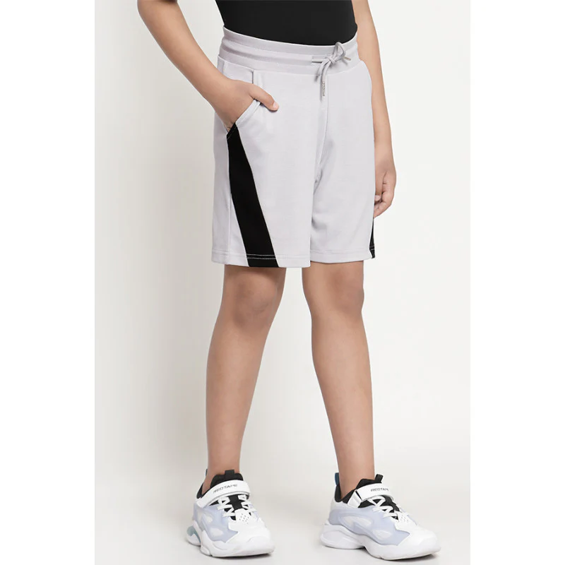 Boys Grey Color Block Shorts - Image 2