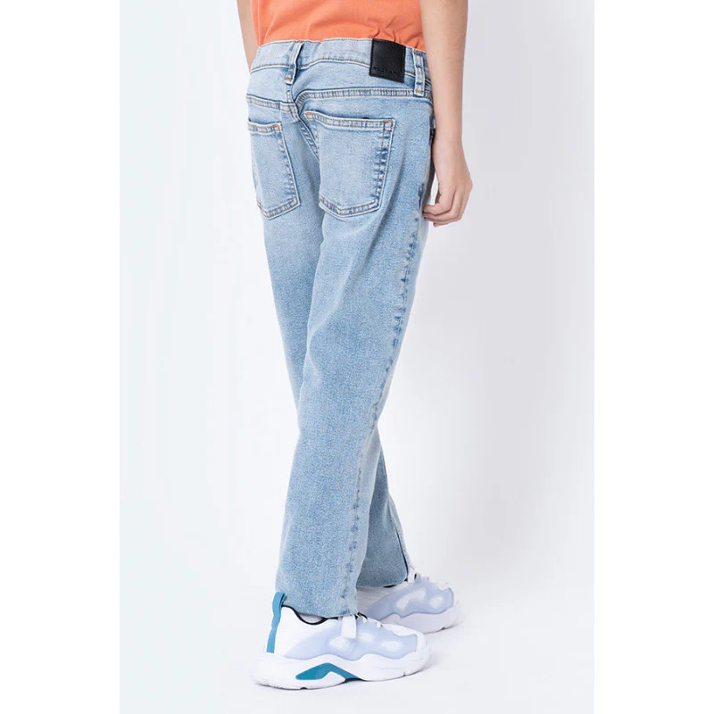 Boys Light Blue Skinny Jeans - Image 3