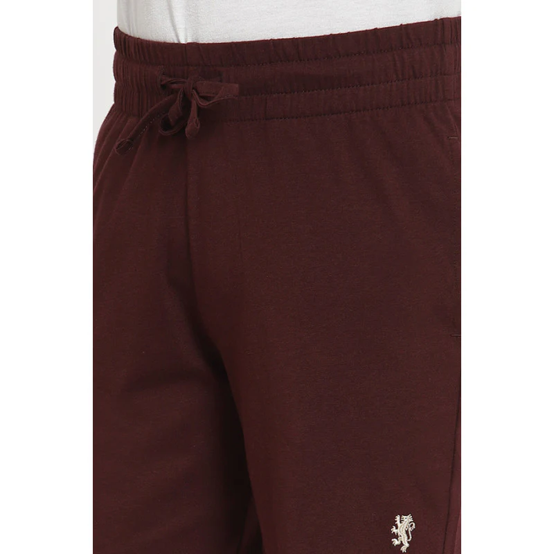 Boys Maroon Solid Activewear Shorts - Image 4
