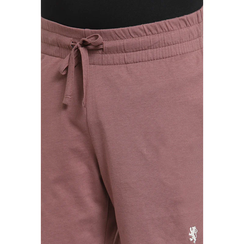 Boys Mauve Solid Activewear Shorts - Image 4