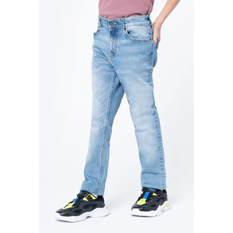Boys Mid Blue Skinny Jeans - Image 2