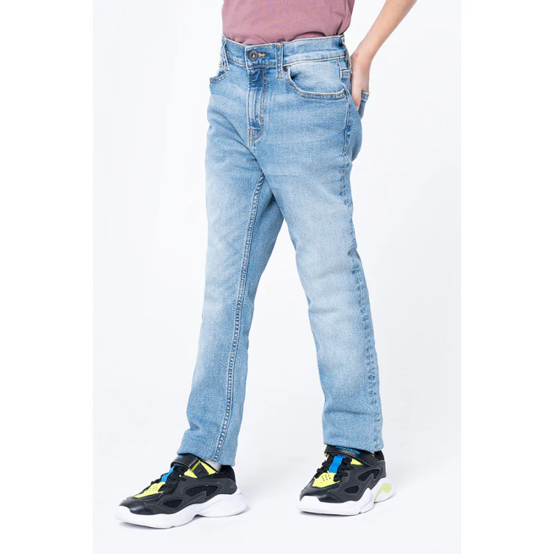 Boys Mid Blue Skinny Jeans - Image 2