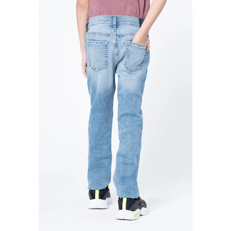 Boys Mid Blue Skinny Jeans - Image 3