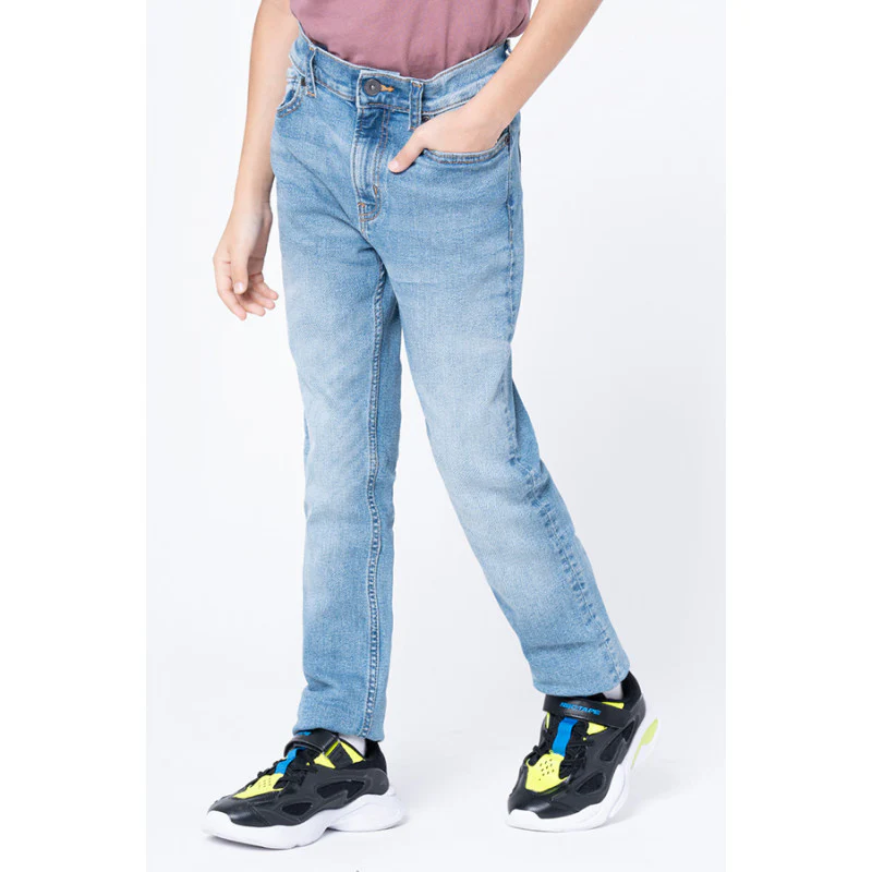 Boys Mid Blue Skinny Jeans - Image 4