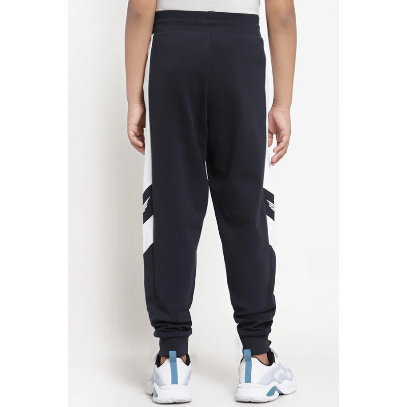 Boys Navy Color Block Joggers - Image 3