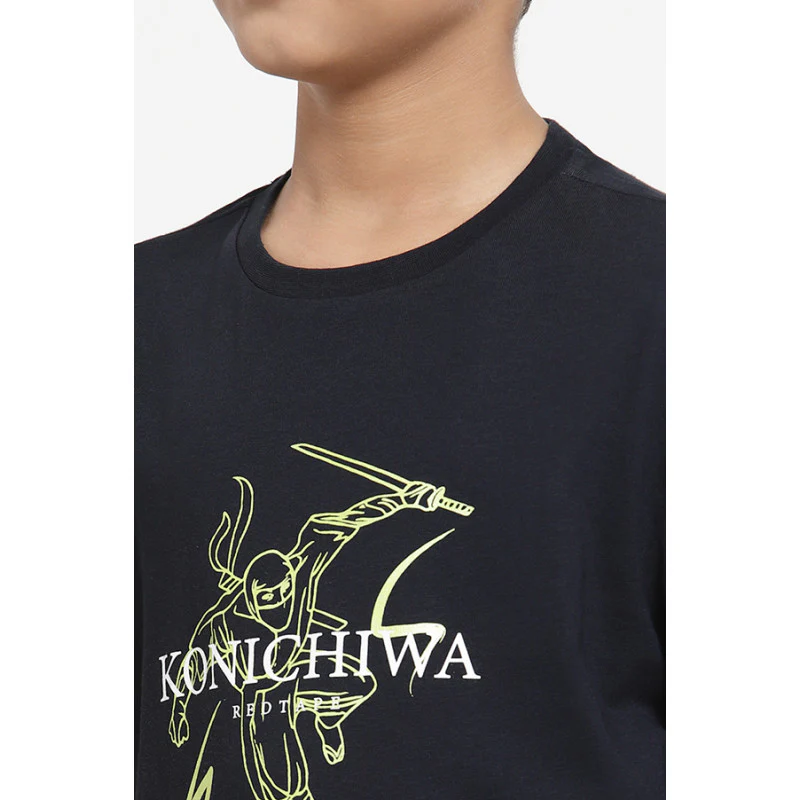 Boys Navy Graphic Print T-Shirt - Image 4