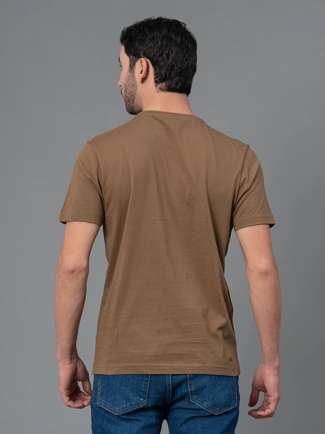 Brown Casual T-Shirt for Men - Image 3