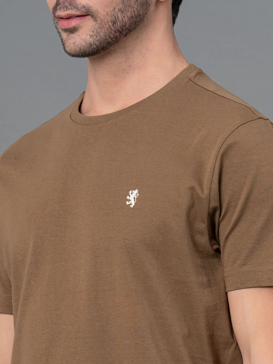 Brown Casual T-Shirt for Men - Image 4