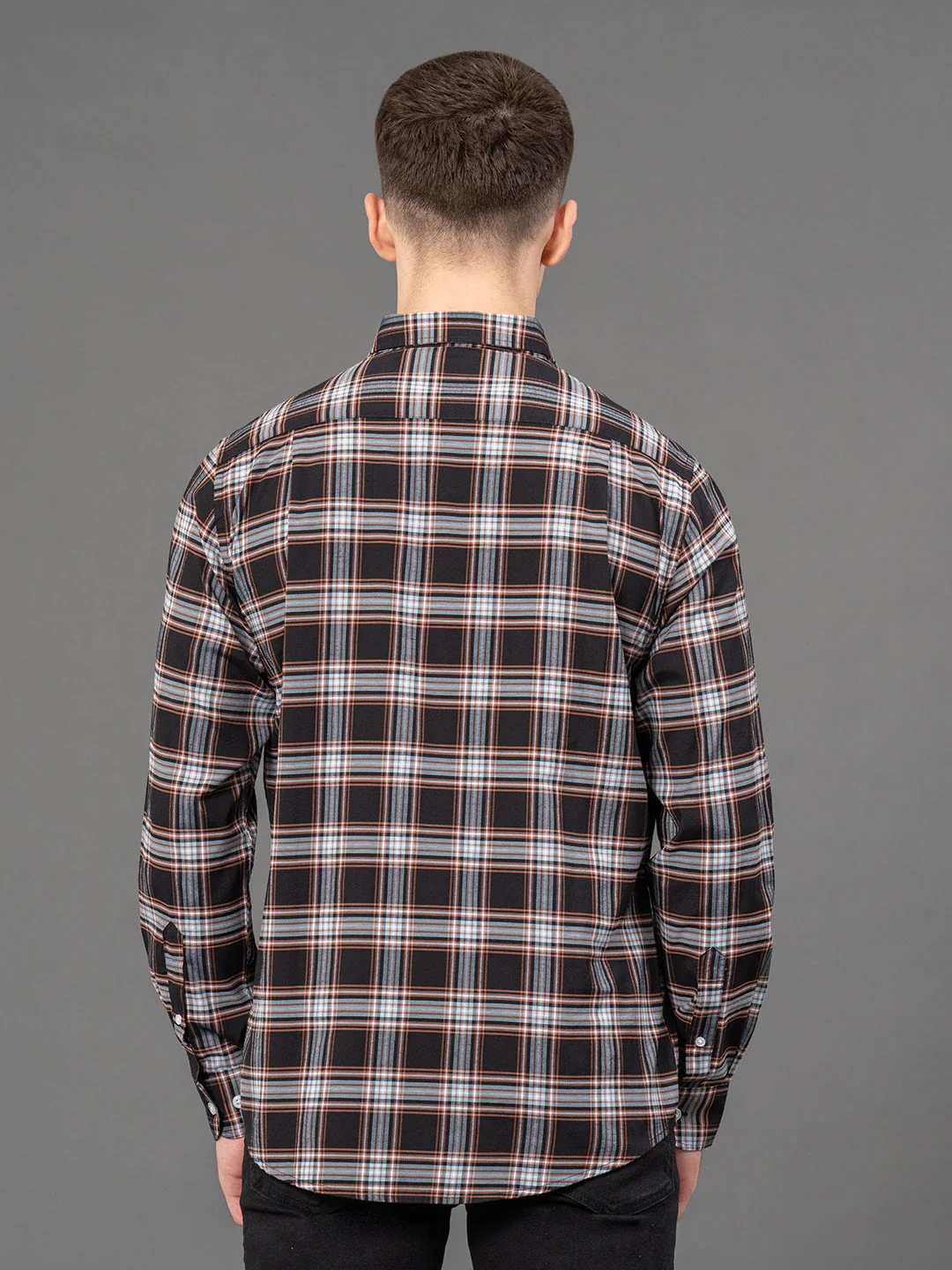 Brown Checked Shirt for Men - Image 2